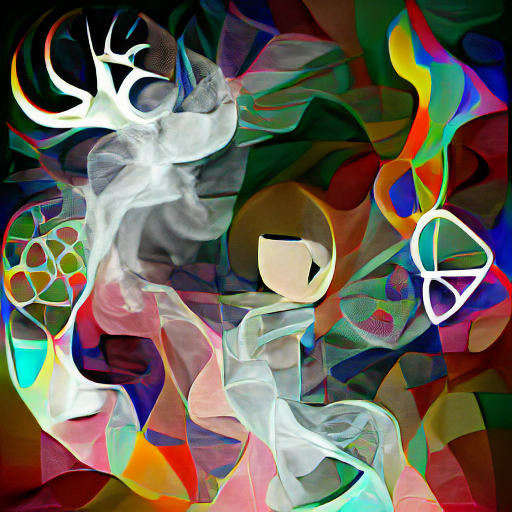Magic psycedelic minimal digital art